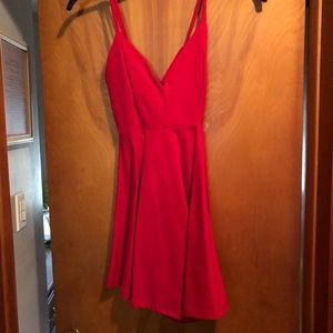 Red skater dress
